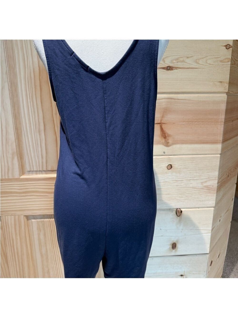 Threads 4 Thought Rainey Patch Pocket Romper Navy Small - Picture 8 of 11